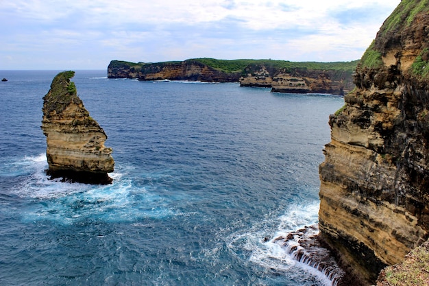 cliffs on the coast of island