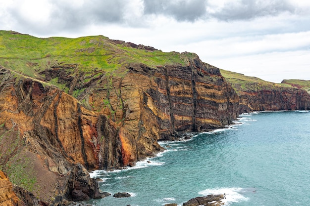 The cliffs of the coast of the isle of skye