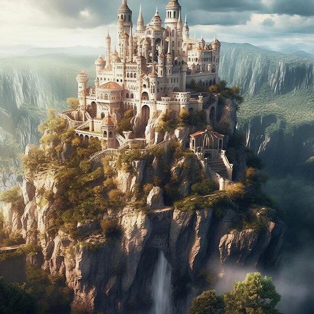 Cliffside Enchantment The Majestic Fairytale Castle of Dreams