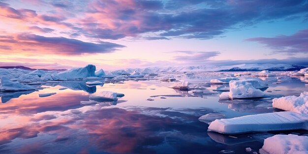 写真 気候変動 北極の反射 氷の鏡 静かな水 北の静けさ