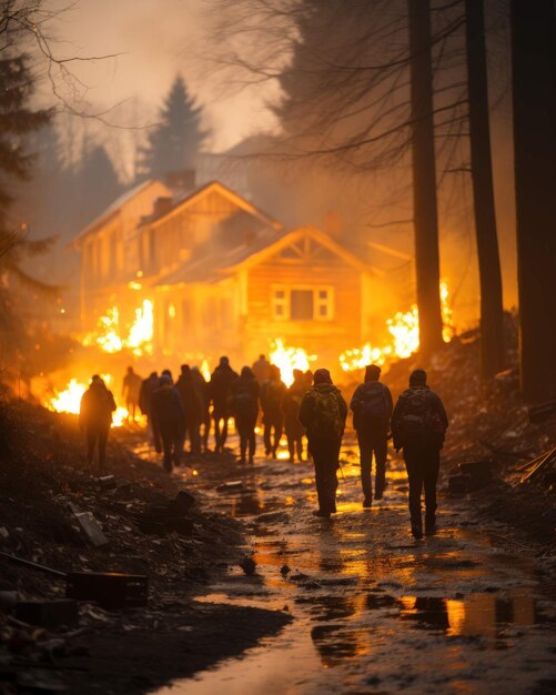 Premium Photo  Climate change devastation a visual chronicle Ai Generated