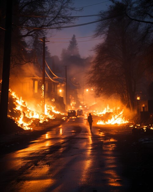 Premium Photo  Climate change devastation a visual chronicle Ai Generated