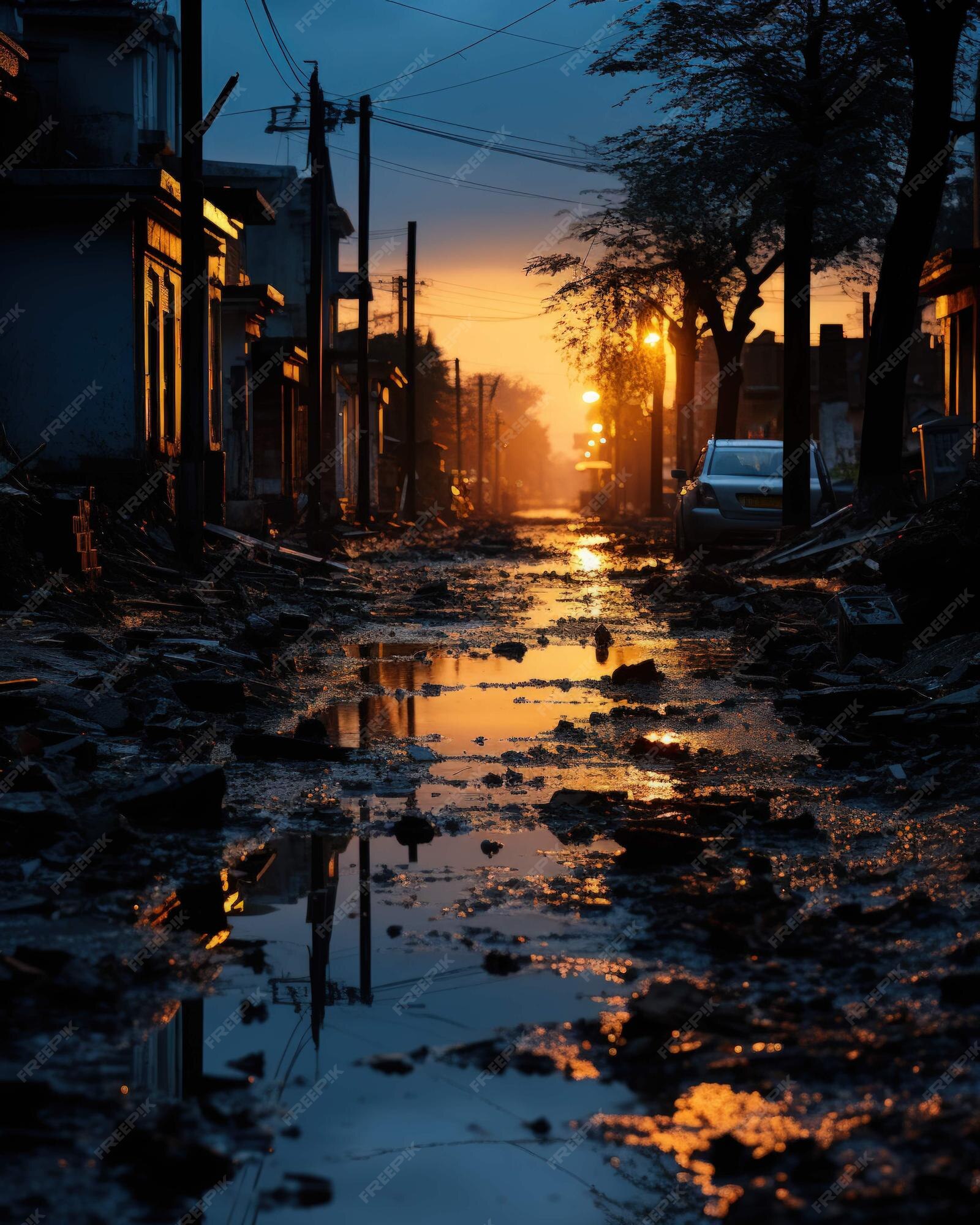Premium Photo  Climate change devastation a visual chronicle Ai Generated