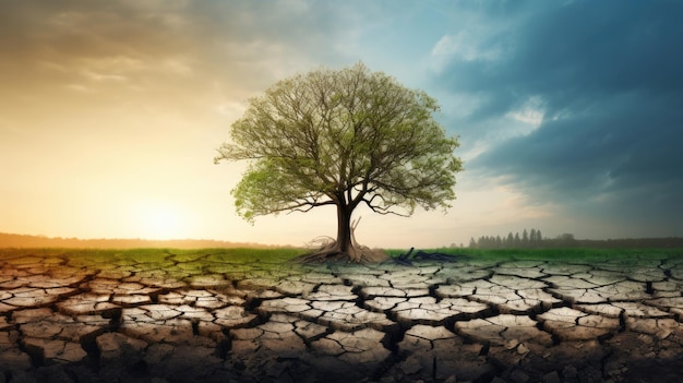 Climate change from drought to green growth