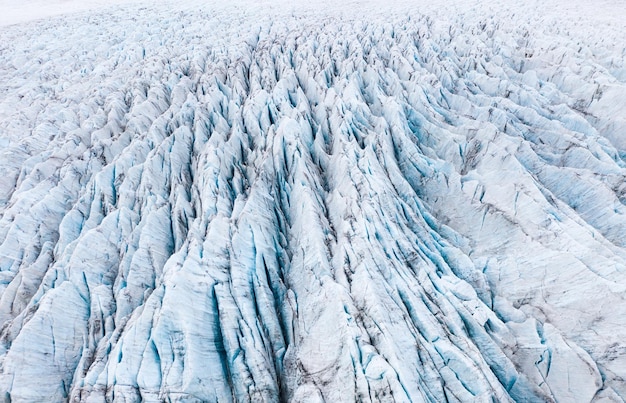 気候変動問題 アイスランド 地球温暖化によるアイスランドの氷河の破壊 氷河の空撮 アイスランドの有名な場所 旅行イメージ