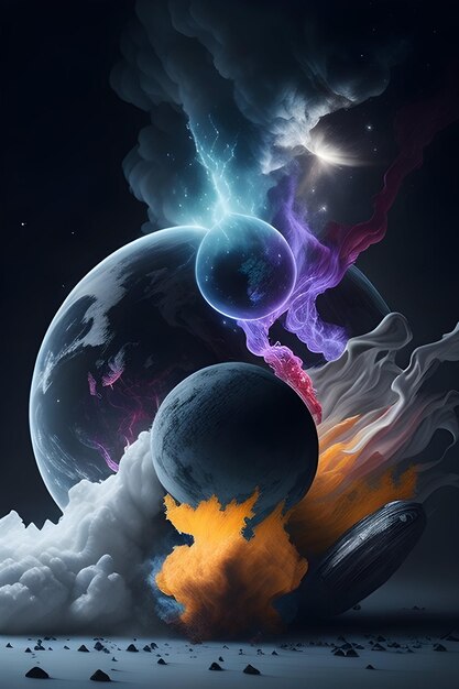 Climate change and space explodes wallpaper