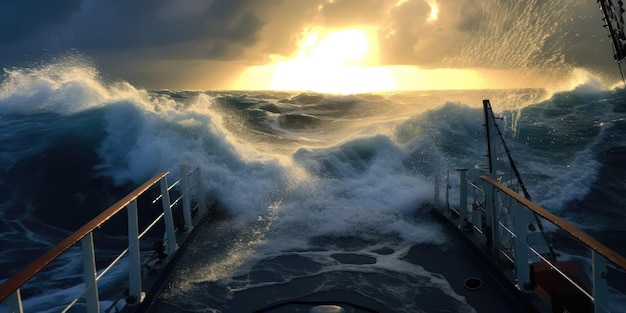 写真 気候変動 海の嵐 海の怒り 自然の力が海の威厳を解き放った
