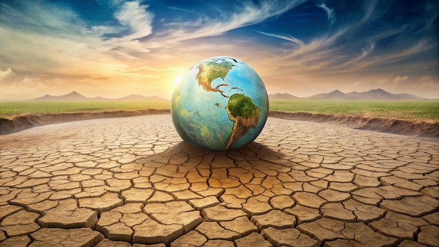 Climate change with dry soil