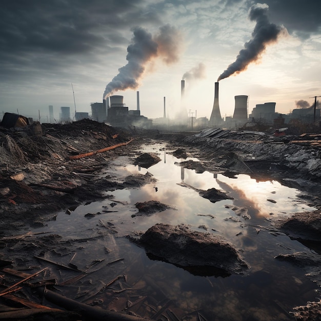 climate change with industrial pollution