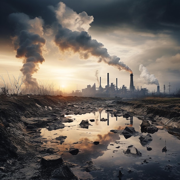 climate change with industrial pollution