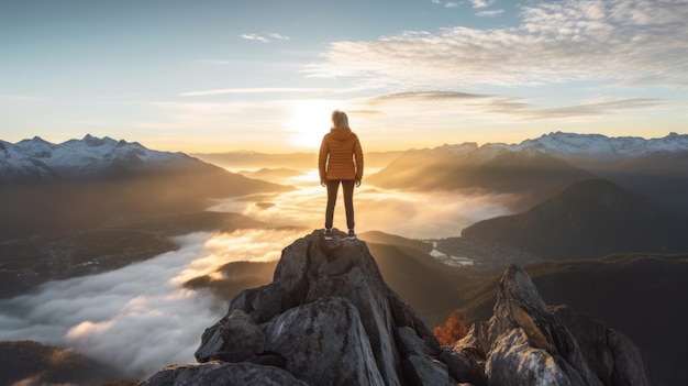 Climber in the mountains