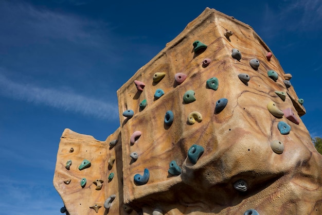 Climbing gym outdoor rock climbing wall pattern