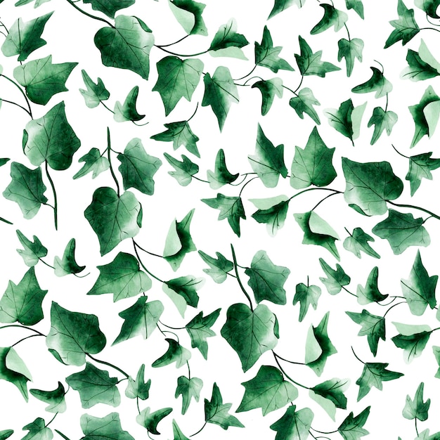 Photo climbing plant watercolor seamless pattern