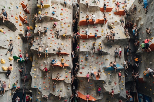 Photo climbing wall is a climbing wall that is made of climbing.