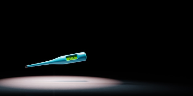 Clinical Digital Thermometer in the Spotlight Isolated