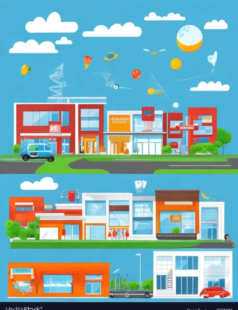 Photo clinicbuilding vector cartoon