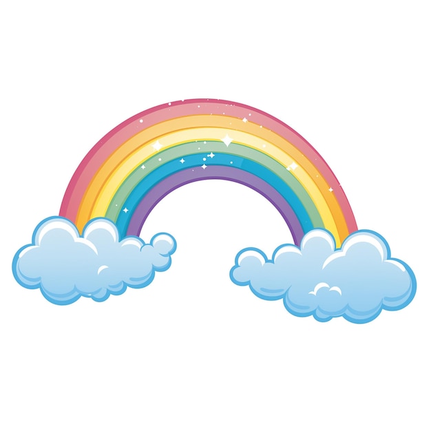 Photo clip art cute rainbows note paper