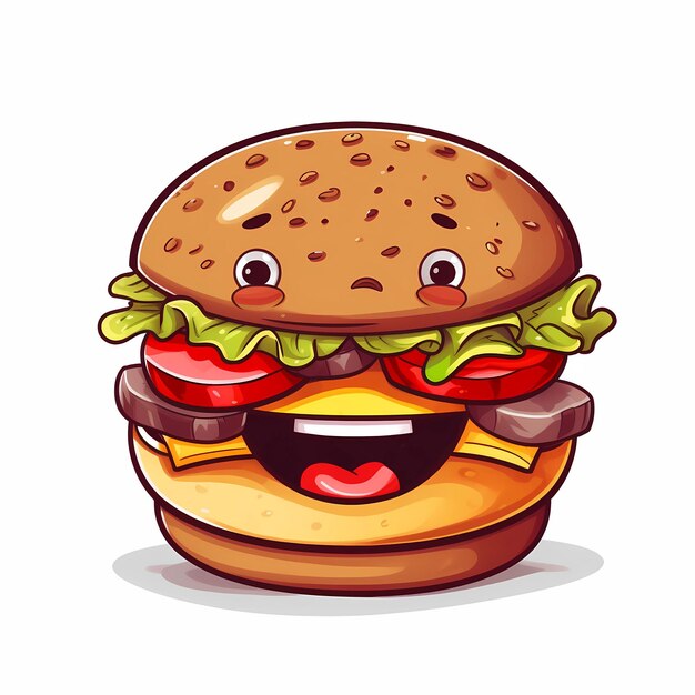 Foto clip art per un amante di hamburger di insalata che sfondo