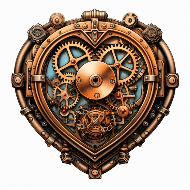 클립 아트 steampunk 심장 클립 아트 흰색 배경에 고립