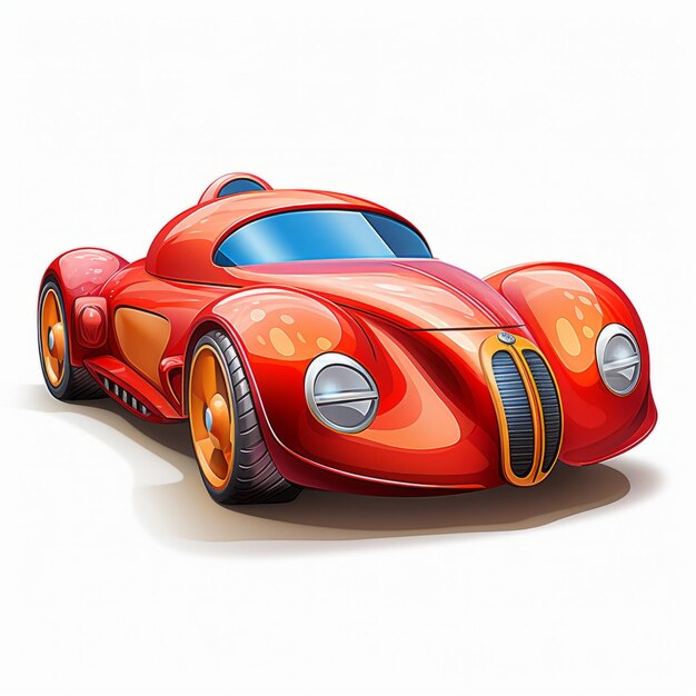 Photo clipart cartoon modern car in the style of imax playful and lighthearted compositions uhd image