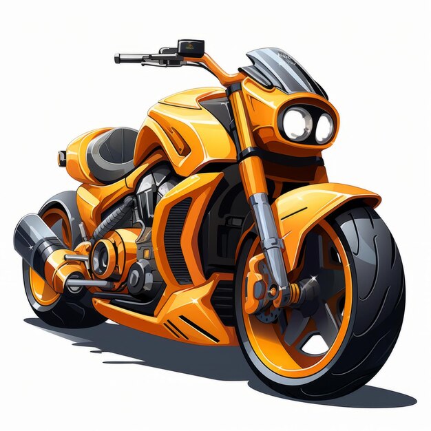 clipart cartoon motorcycle in the style of imax playful and lighthearted compositions uhd