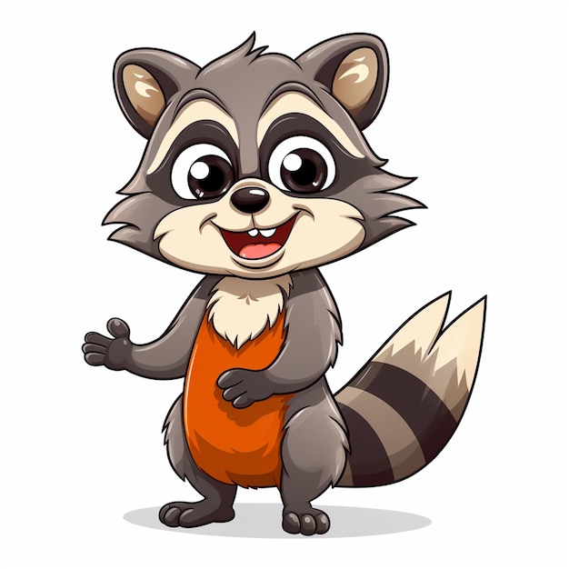 Photo clipart cute raccoon vector