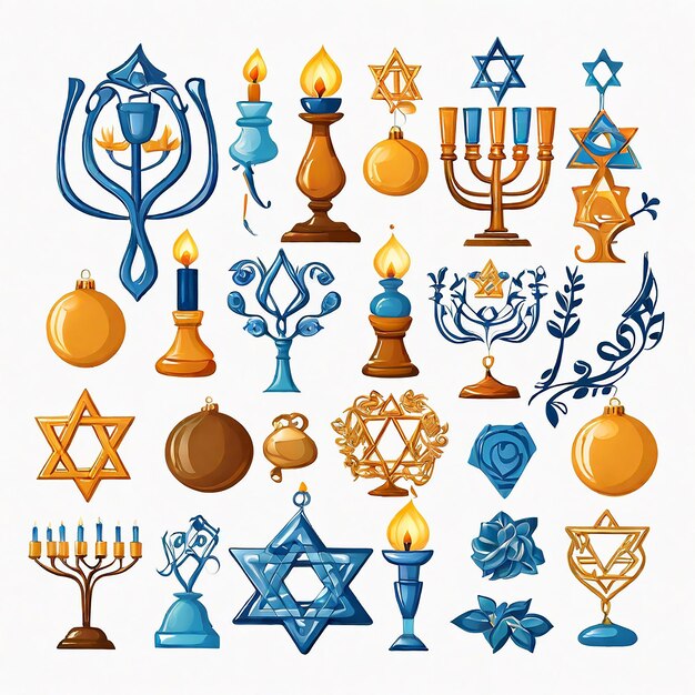 Photo clipart ornamen hanukkah