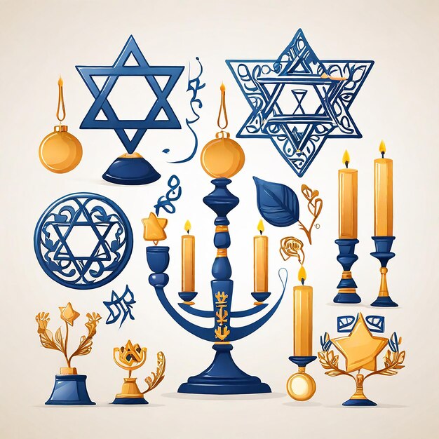 Photo clipart ornamen hanukkah