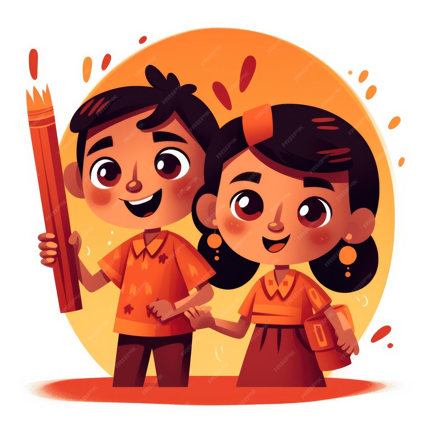 Premium AI Image | Clipart pencil kids cartoon graduation Cartoon
