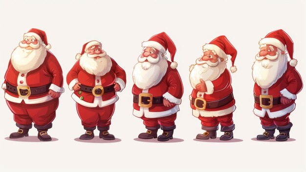 Clipart of Santa Claus isolated on a white background