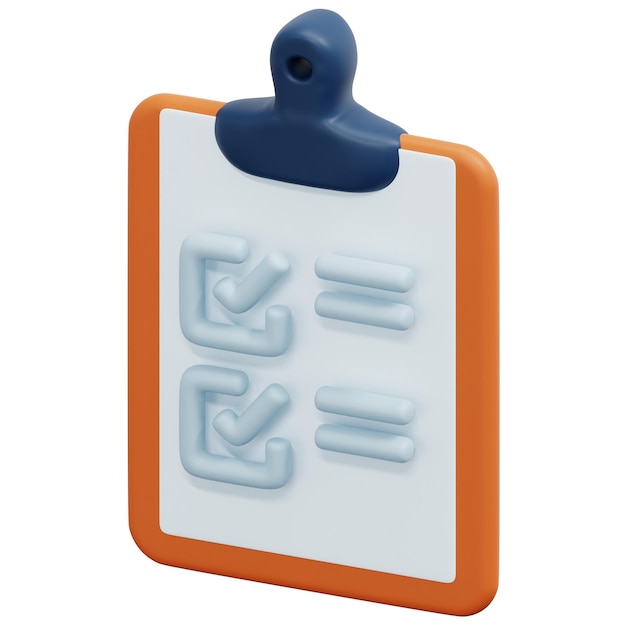 Photo clipboard 3d render icon illustration