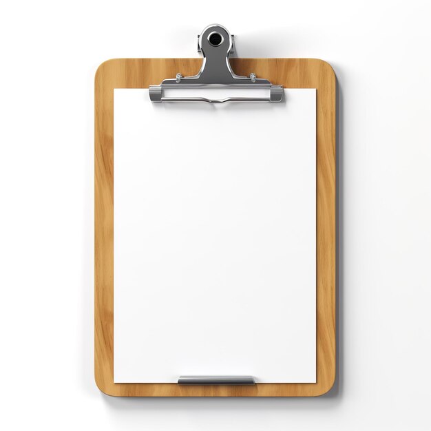 Photo clipboard is isolated on white background generative ai