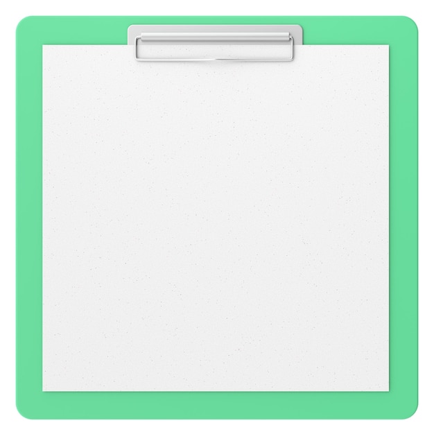 clipboard with note paper 3d illustration