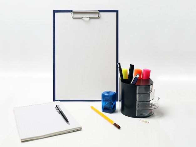 Photo clipboard with other writing instruments