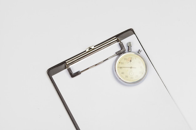 Clipboard with stopwatch