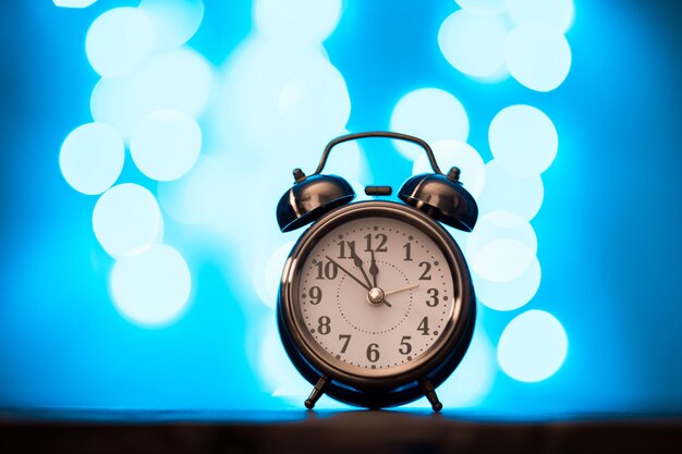 Clock on bokeh background