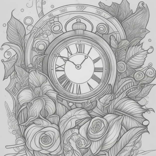 Clock Coloring Book