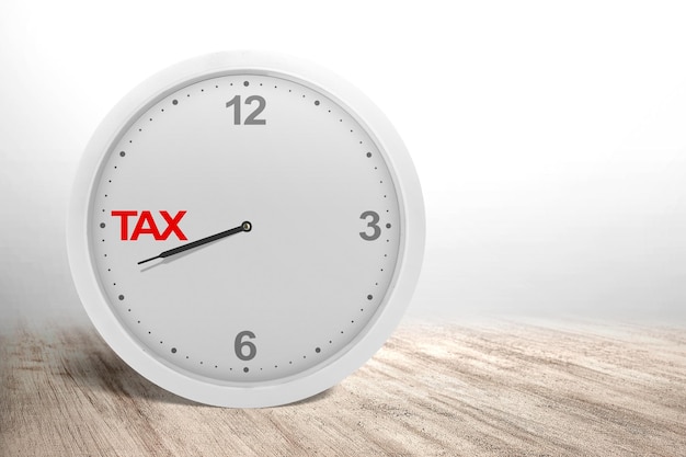 Clock countdown for taxes