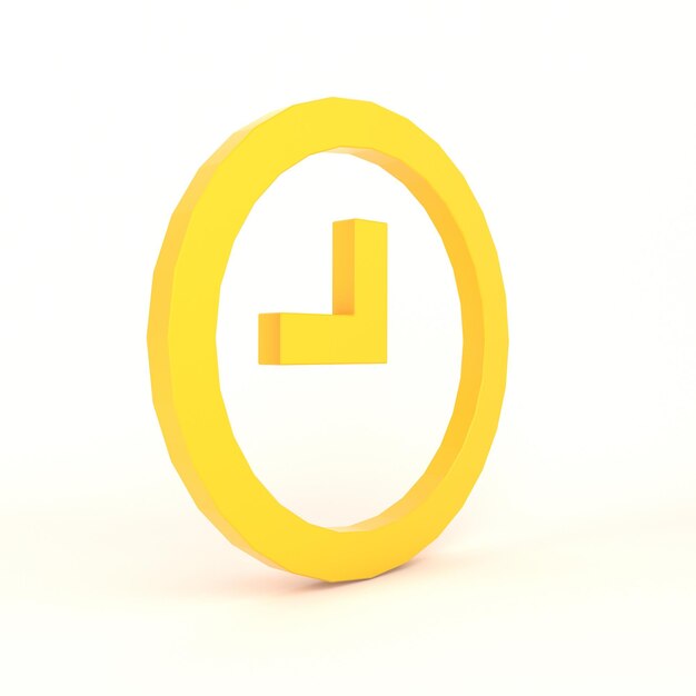 Photo clock icon left side with white background