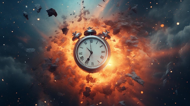 공간-시간 상대성 이론의 중간에 있는 시계