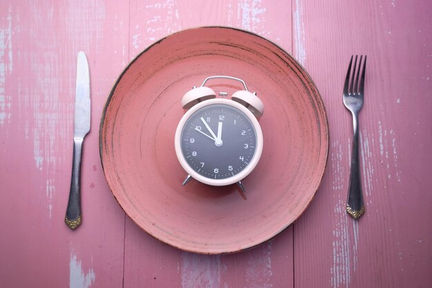 Photo clock on plate