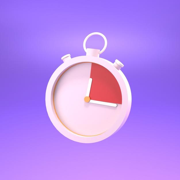 Clock, time management concept. 3D rendering