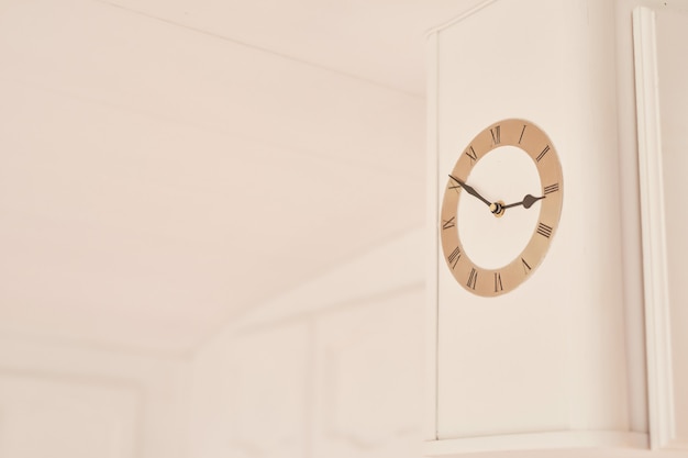 clock on white wall in motor home