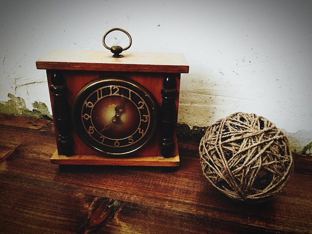 Clock on white wall