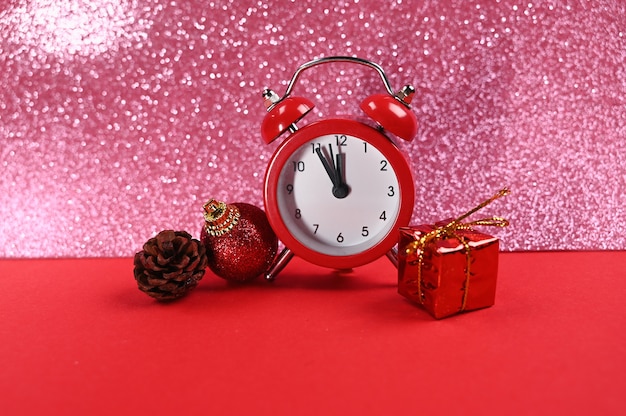 Clock with Christmas decorations