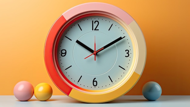 Часы с циферблатами с стрелками будильник время и концепция пунктуальности