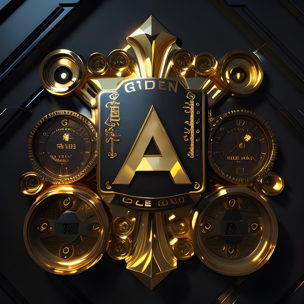 A clock with a letter a on it