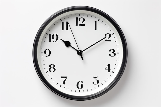 Photo a clock with white background