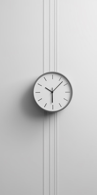 Photo a clock with whiye background