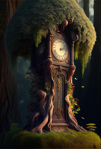 a clock with the word moss on it